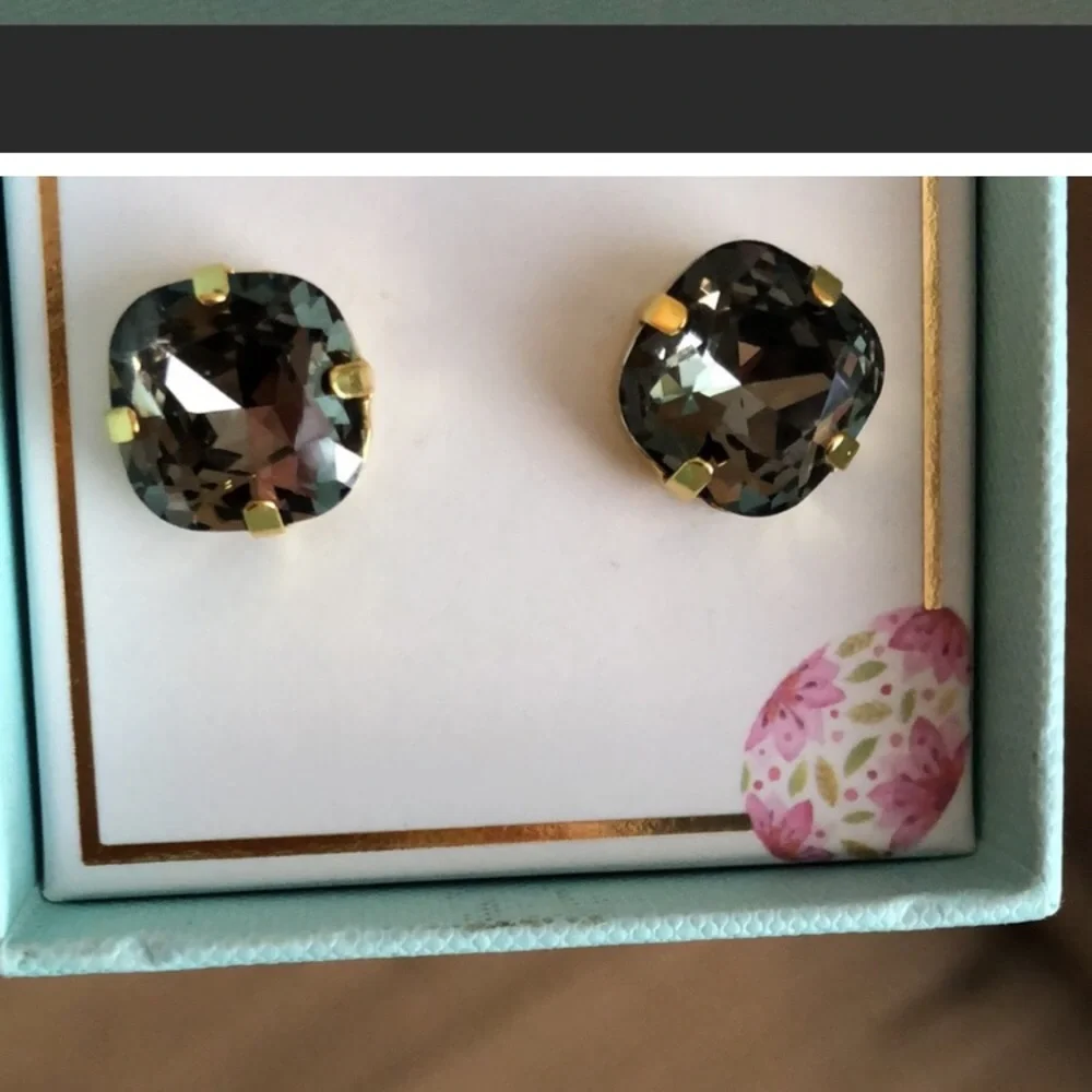 Black Diamond Crystal Earrings